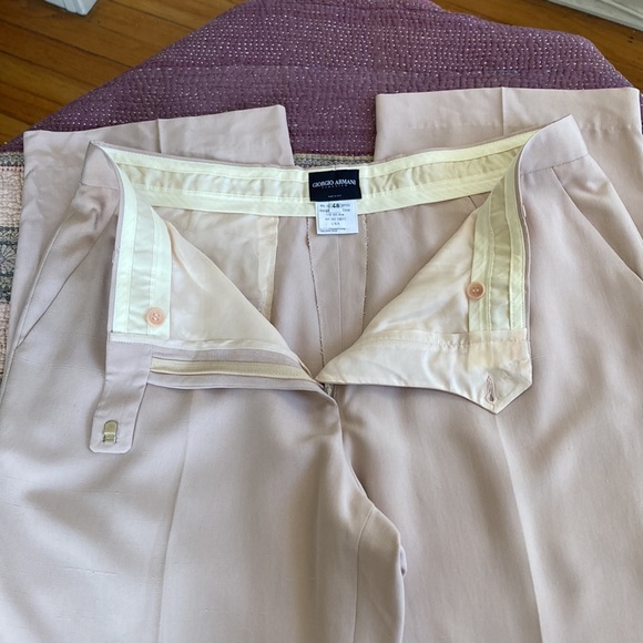 Vintage Giorgio Armani Classico Black Label Borgo 21 Blush Pink Trousers… - Picture 5 of 12